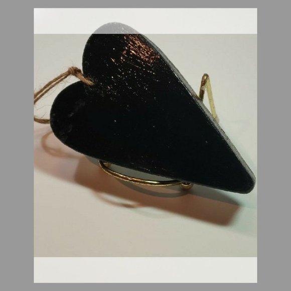 Colorful Mandala Hand-Painted Wooden Heart 6" - Picture 3 of 4